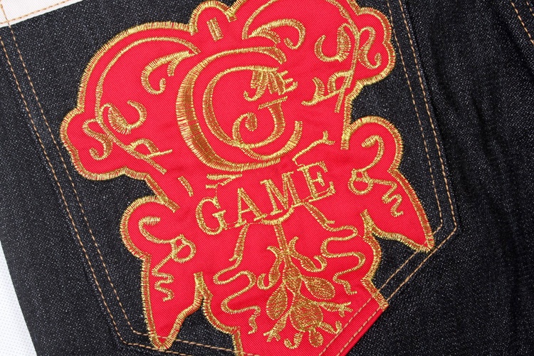 Sommerliche europäische und amerikanische Trends: Lässige Jeansshorts in Übergröße für Jungen, Herren-Caprihosen mit Hip-Hop-Graffiti-Print und Stickerei._voghion.com