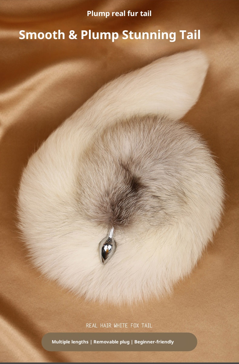 LuvBox SM Plug anale in metallo Back Court Prodotti per uomini e donne Strumenti sessuali per coppie Coda di volpe con capelli veri Flirt sexy Dropshipping_voghion.com