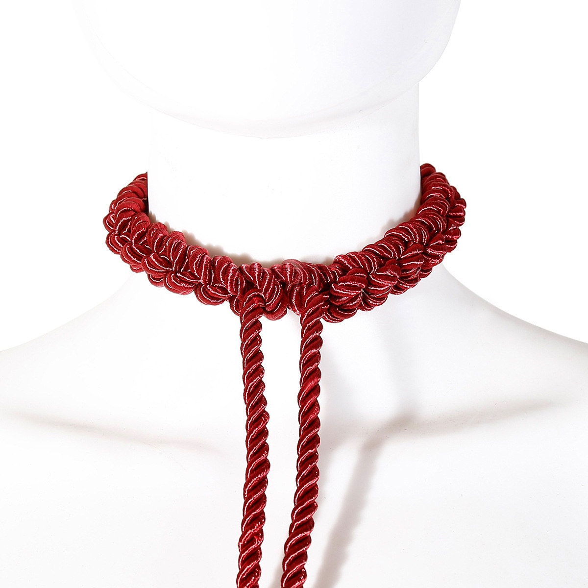 LuvBox Sexy Handcuffs Braided Adjustable Ring Traction Collar Rope Art Finished Binding Hand Adult SM Code Props_voghion.com