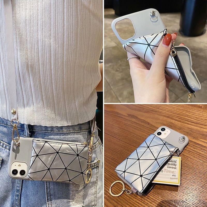 TechGlobe Compatible With 14 Phone Case 16Pro/Card Holder/15Pro/13/8 Crossbody 12/iPhone 17 Coin Purse 12_voghion.com