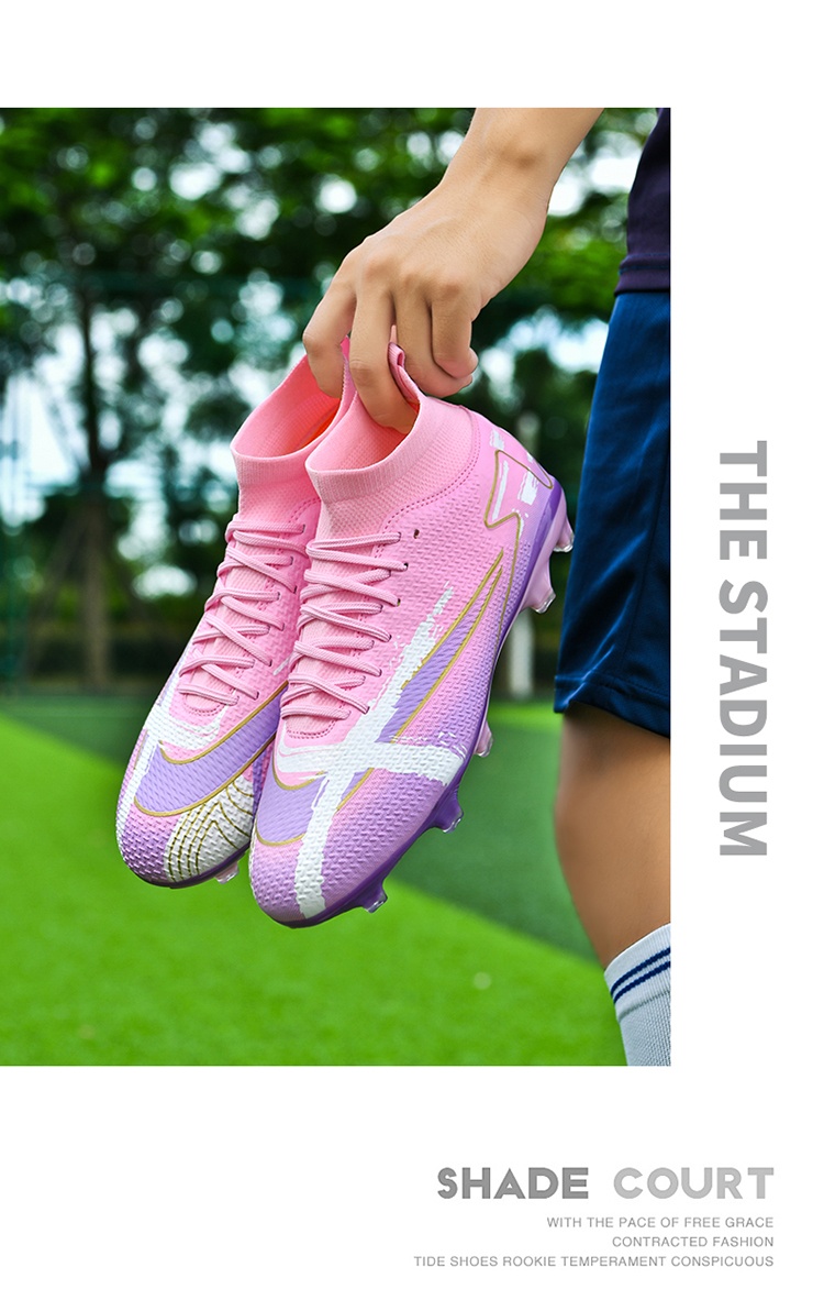 ShoeGlobe 2025 New Men's Boys And TF Cleats Training Elementary School Girls Special AG Long Spikes Soccer Shoes_voghion.com