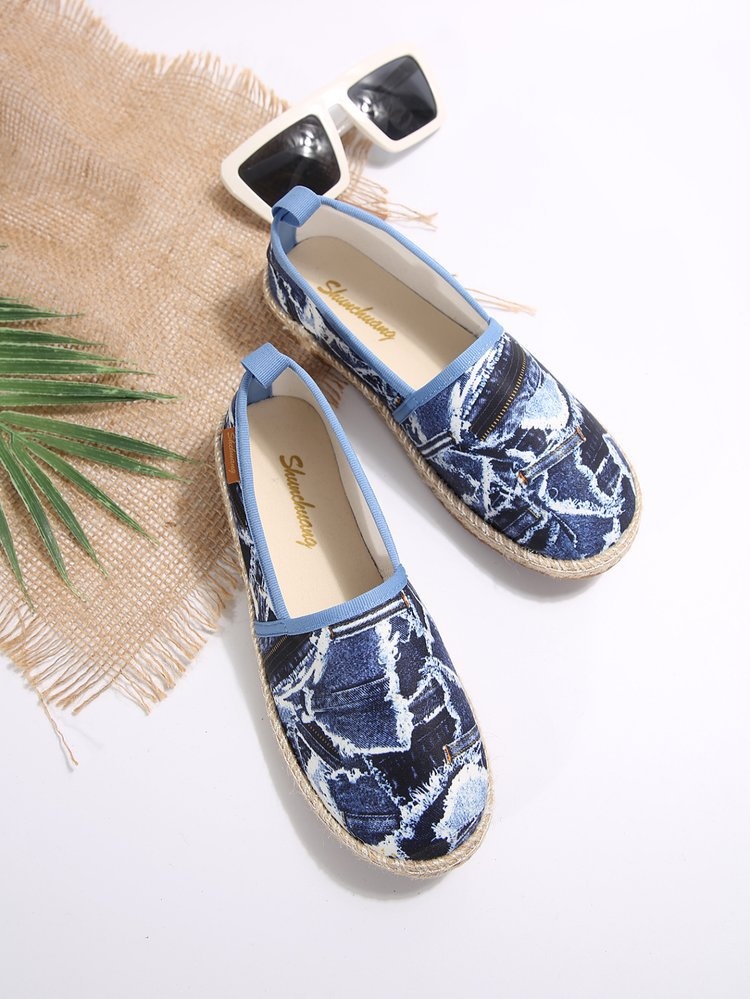 Europäischer und amerikanischer Stil, große Größen für Damen, neue Herbst-Export-Schuhe, flache, runde Zehenpartie, lässiger Slipper für Damen._voghion.com