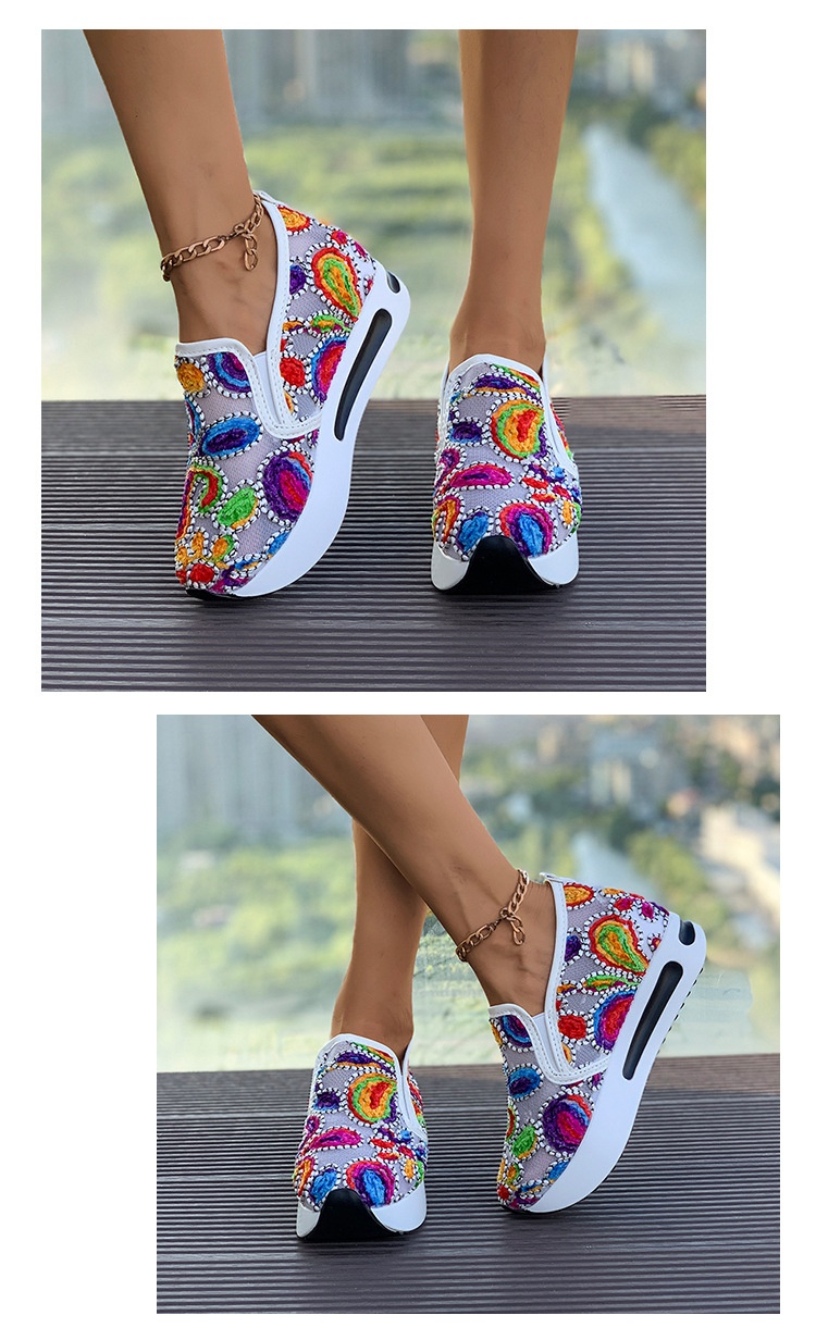 2024 New European And American Style Large Graffiti Slip-On Women's Size 42 Independent Station Cross-Border Trade_voghion.com
