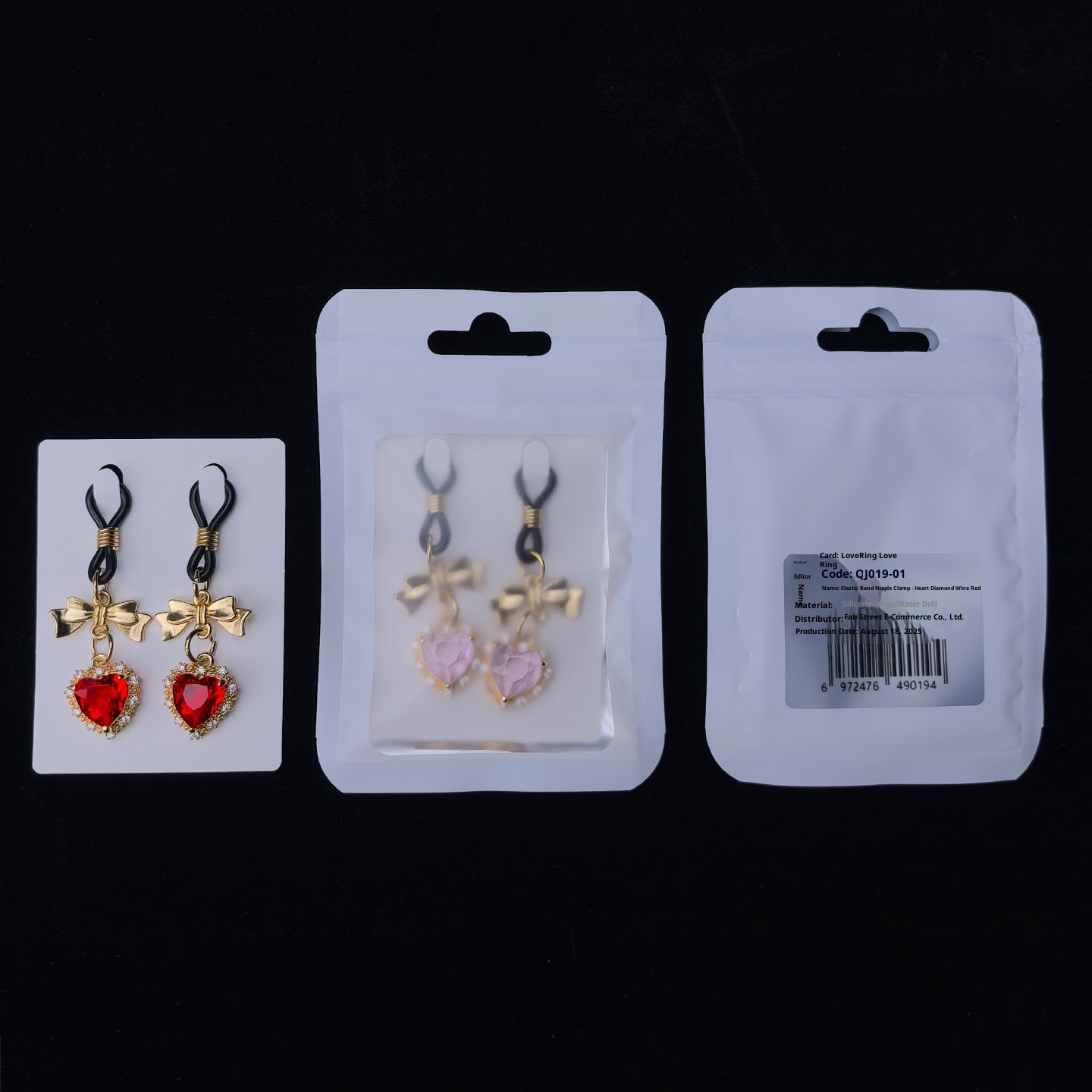 LuvBox Piglet SM Flirt Orgasme Punition en extérieur Élastique Élastique Pinces à tétons réglables Bondage Torture des seins pour adultes_voghion.com