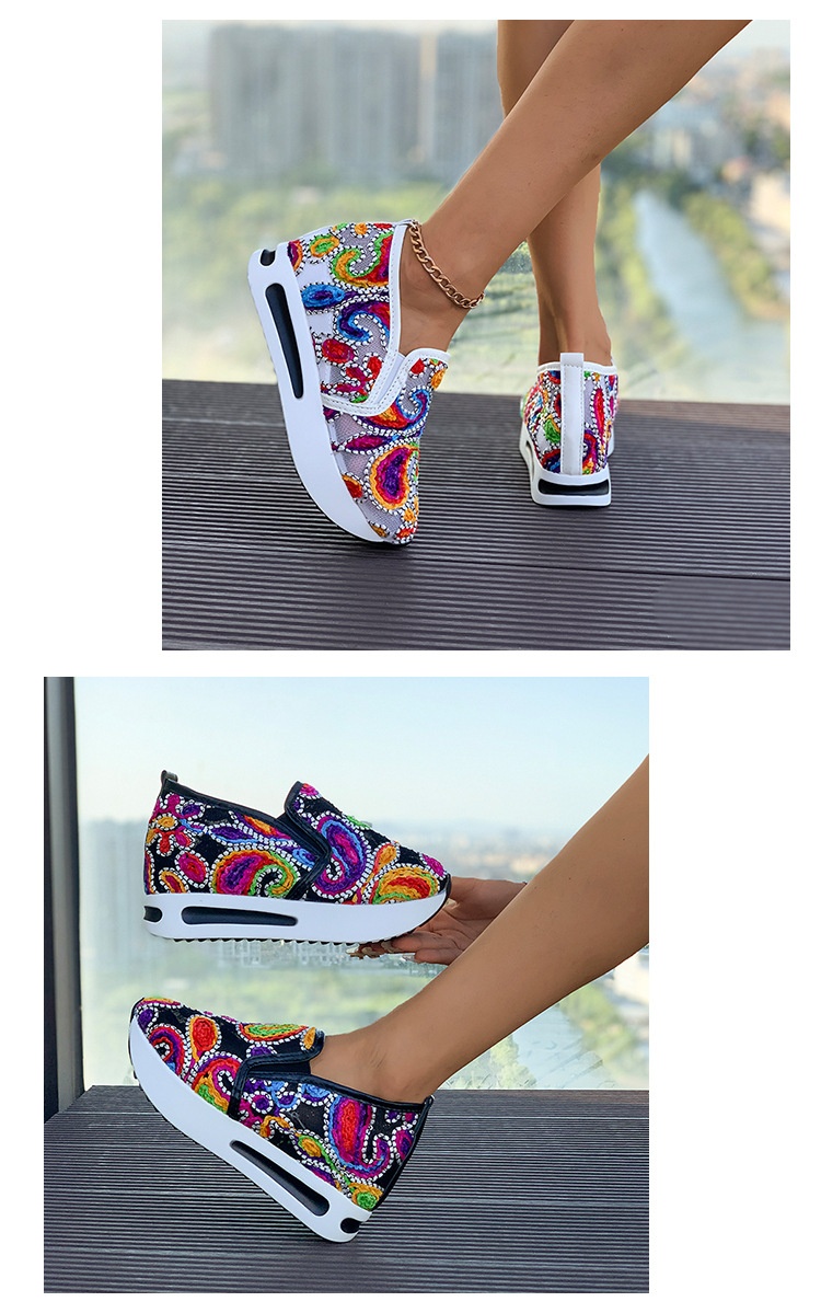 2024 New European And American Style Large Graffiti Slip-On Women's Size 42 Independent Station Cross-Border Trade_voghion.com