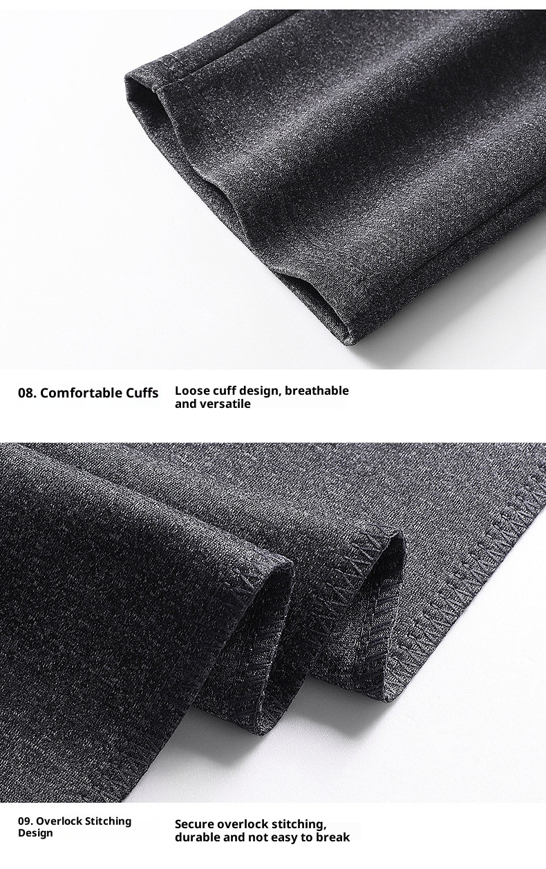 001 Lässige Sportbekleidung für Herren, Frühling/Herbst, Langarm-Set mit Sweatshirt und langer Hose, Laufbekleidung und Fitnessbekleidung_voghion.com