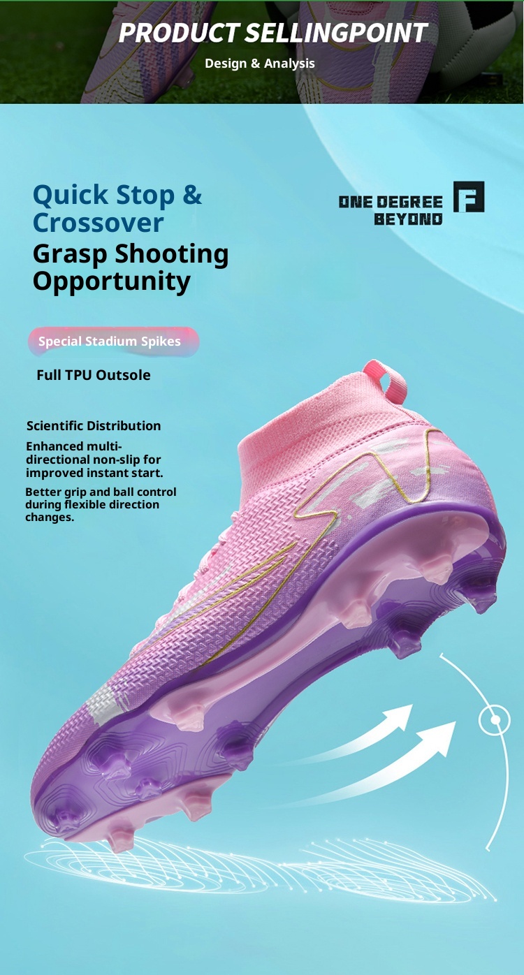 ShoeGlobe 2025 New Men's Boys And TF Cleats Training Elementary School Girls Special AG Long Spikes Soccer Shoes_voghion.com