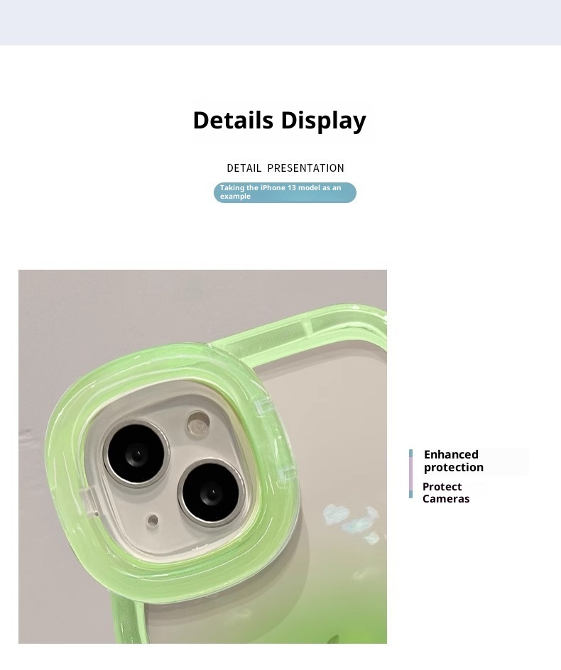 TechGlobe Kompatible Handyhülle 13 15 Plus Gradient Sweat Frog Plüsch 14 Pro Dual Stand 12 Niche Silikon X_voghion.com