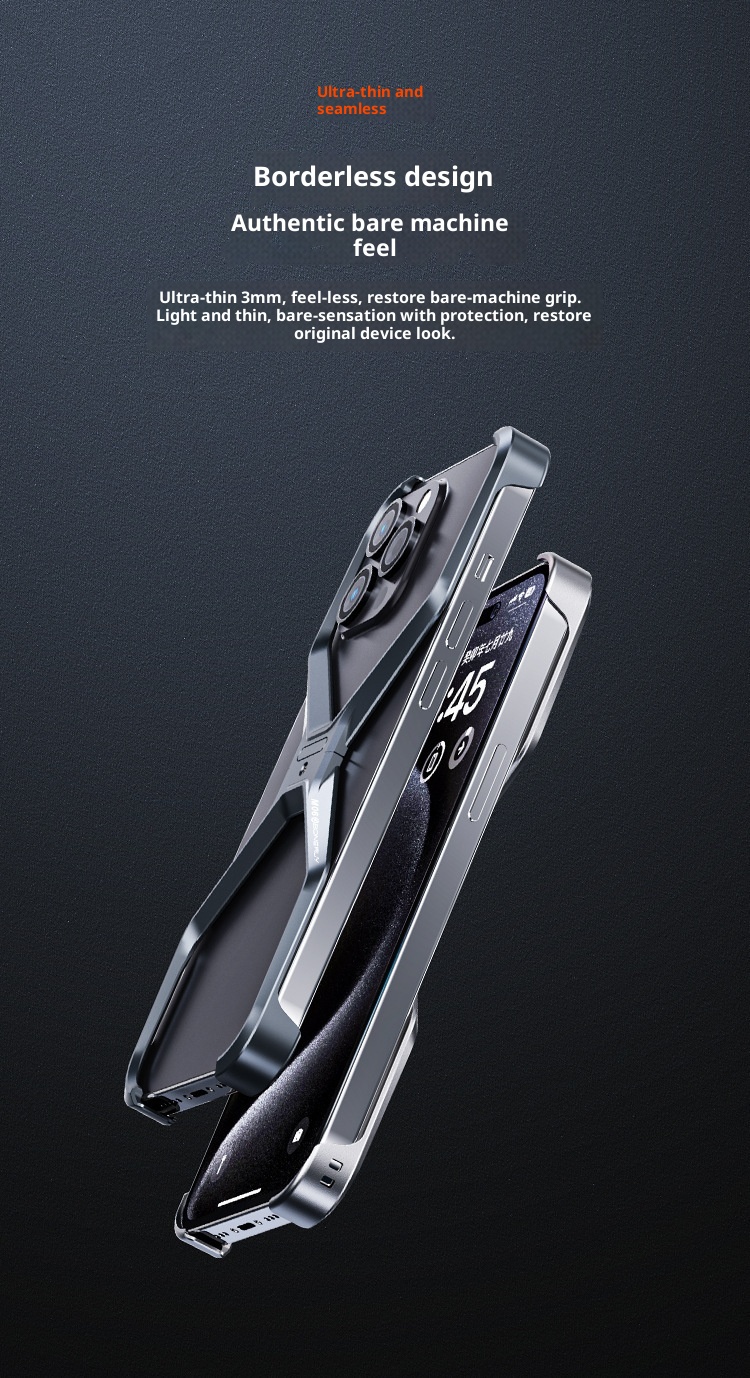 TechGlobe Suitable For 17 Max Phone IPhone 16 Pro Aluminum Alloy New Hollow Frameless Heat Dissipation X Case_voghion.com