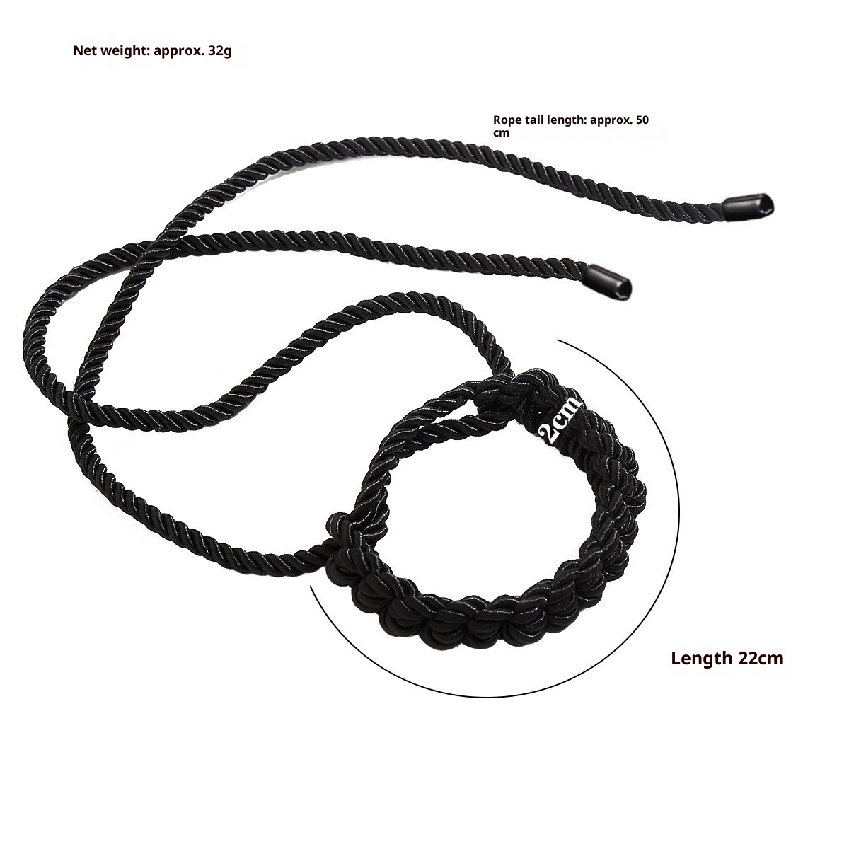 LuvBox Sexy Handcuffs Braided Adjustable Ring Traction Collar Rope Art Finished Binding Hand Adult SM Code Props_voghion.com
