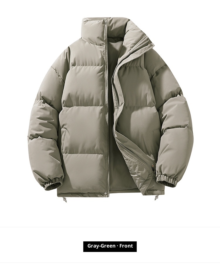 Wintermantel für Damen und Herren mit Stehkragen, Paar-Outfit, dick gefüttert, warm, kurze Daunenjacke aus Baumwolle, Oberbekleidung_voghion.com