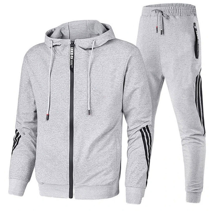 001 New Spring And Autumn Sweatshirt Men, Long Pants, Youth Casual Running Three-Stripe Sports Set, Two-Piece Set For Men_voghion.com