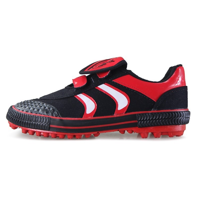 ShoeGlobe Qingdao Double Star Canvas Fußballschuhe für Kinder mit Kunstrasen und magischer Schnalle (neues Modell)_voghion.com