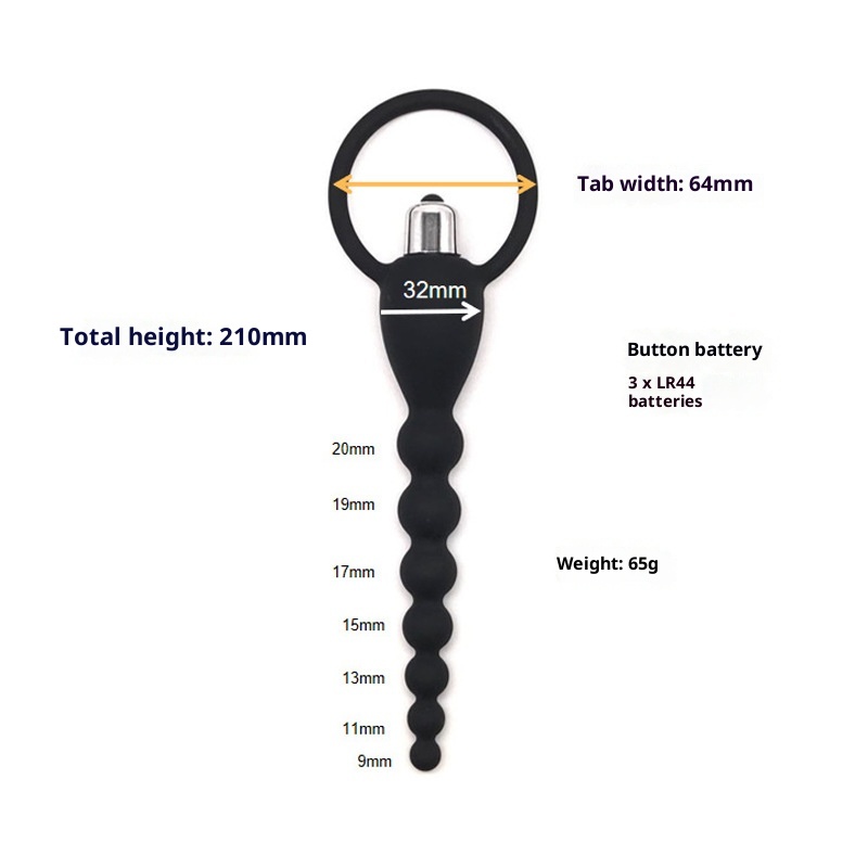 LuvBox Anello dell'amore Giocattoli sessuali Punto G femminile Corte posteriore Piccola conversione di frequenza di vibrazione Plug anale in uscita Perline di trazione in silicone_voghion.com