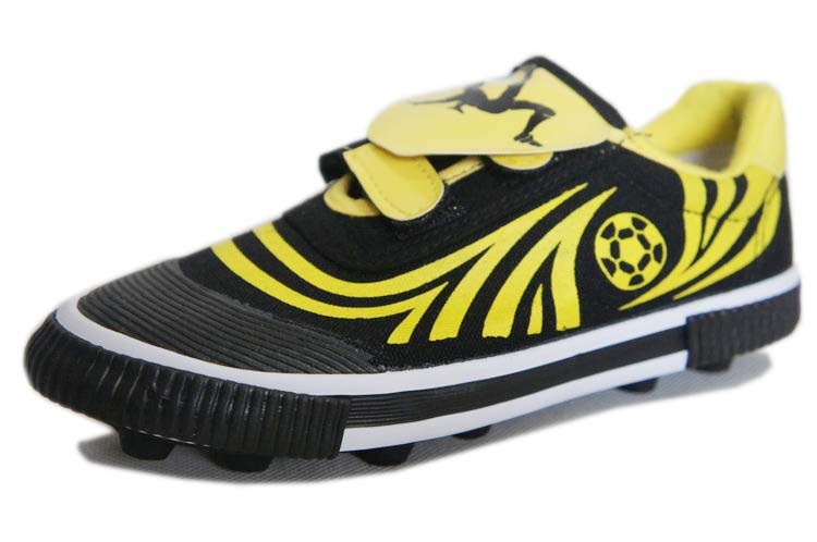 ShoeGlobe Qingdao Double Star Canvas Fußballschuhe für Kinder mit Kunstrasen und magischer Schnalle (neues Modell)_voghion.com