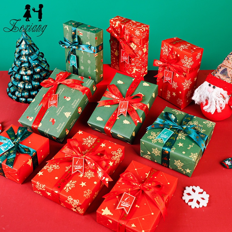 Lillian Wrapping Confezione regalo di Natale all'ingrosso Decorazione Imballaggio esterno Carta Kraft Materiale fatto a mano fai da te X20_voghion.com