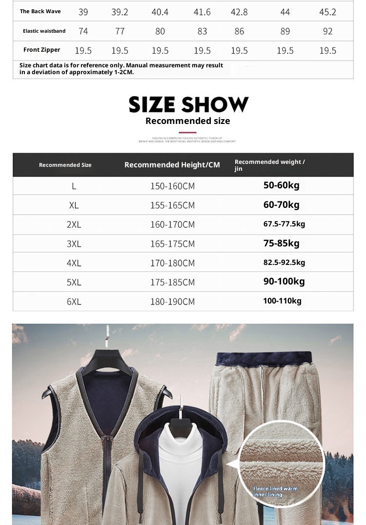 001 Three-Piece Winter Silver Fox Plus Size Sweatshirt Set For Men Thickened Warm Lamb Fleece Jacket Men's Sportswear_voghion.com