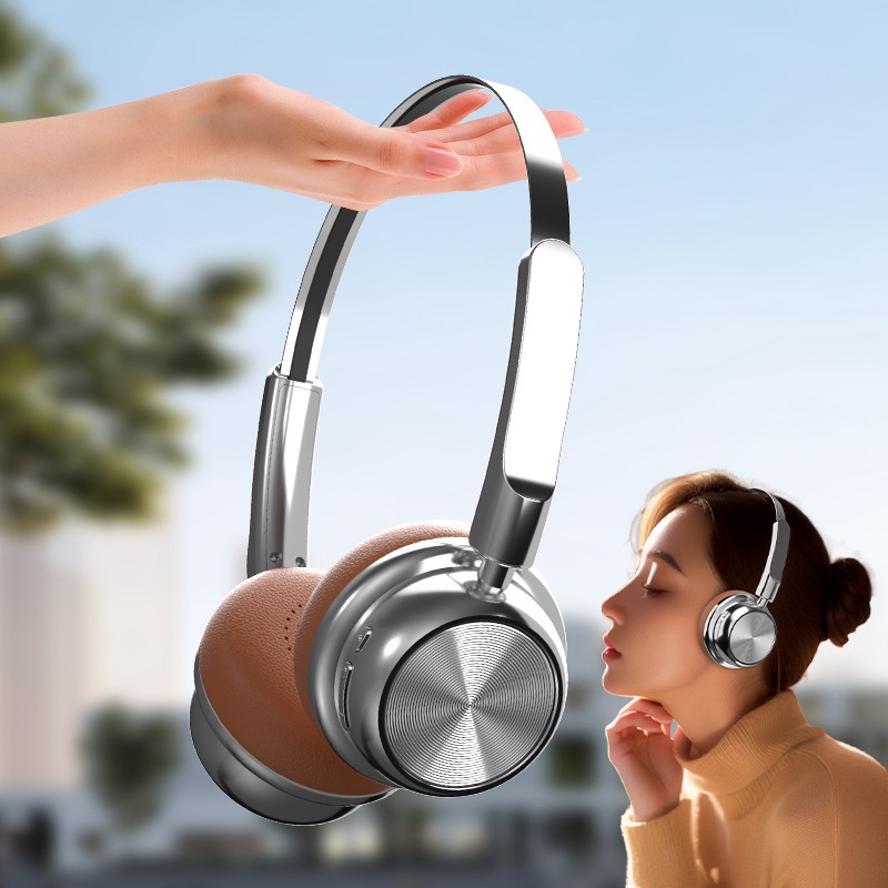3c New Cross-Border CR-20 Retro Fashion Melard Metal Bluetooth 5.4 Over-Ear Headphones Ultra-Long Battery Life_voghion.com