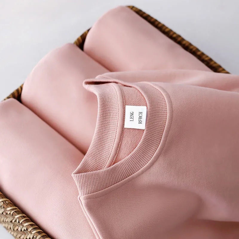 Erkek Çocuk %100 Pamuklu Sweatshirt Sonbahar Marka İnce Yuvarlak Yaka Uzun Kollu Erkek Öğrenci Polar Tişört Trend Üst Kadın_voghion.com