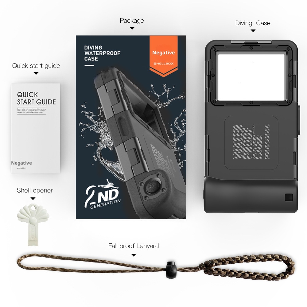 TechGlobe Cross-border Sports Snorkeling Phone subacqueo 15 m compatibile con custodia impermeabile per immersioni Samsung_voghion.com