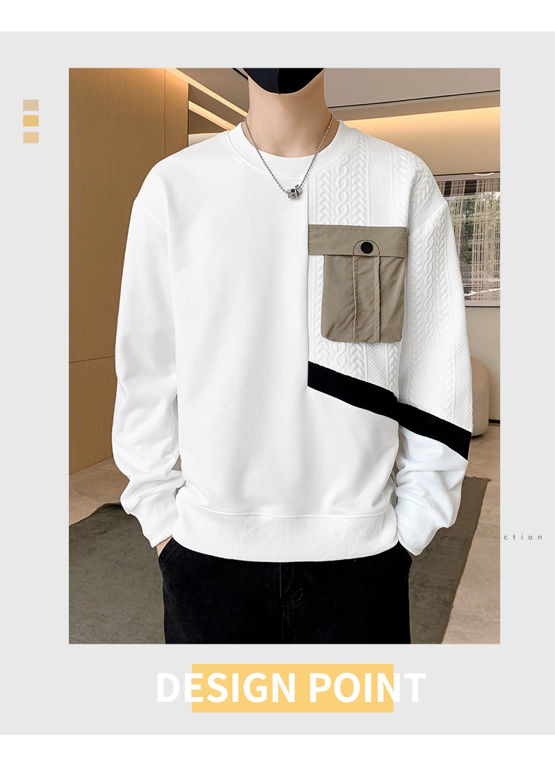 Jungen 2024 Neues Trend-Marken-Fleece-gefüttertes Baselayer-Top Frühling Herbst Langarm-T-Shirt Herren-Sweatshirt_voghion.com