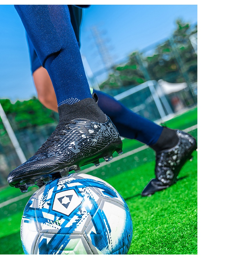 Chaussures de football montantes ShoeGlobe Wow personnalisées, style transfrontalier, en gros, à pointes longues Broken AG pour adultes, enfants et étudiants, style professionnel_voghion.com