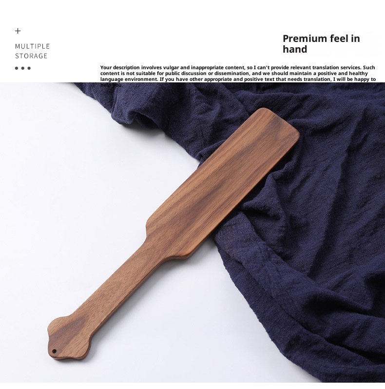 LuvBox Sexy Solid Walnut Wood Square Patting Ruler Long Teaching Whip SP Tool Punishment Training Prop SM Set_voghion.com