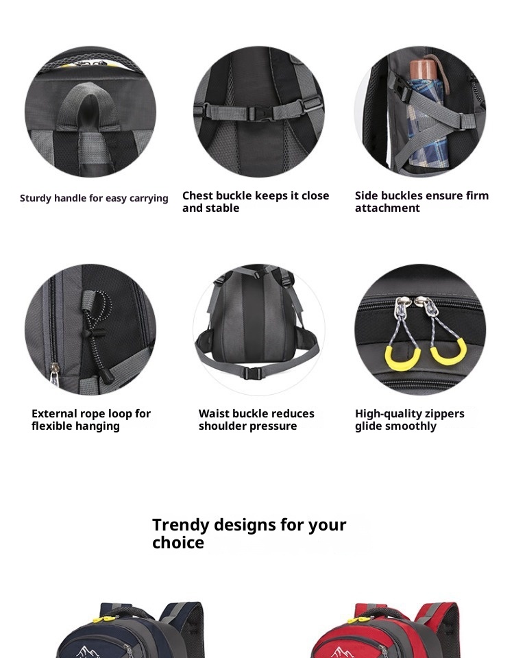 ActiveGo 30L Hiking Men's Double Shoulder Bag Women's Lightweight Outdoor Professional Waterproof 2025 New Large Capacity Travel_voghion.com