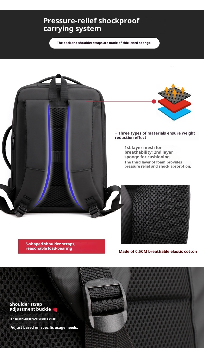 Zaino da uomo ActiveGo Outdoor Hiking di grande capacità, resistente all'acqua, per laptop, casual, da viaggio, borsa a tracolla, all'ingrosso_voghion.com