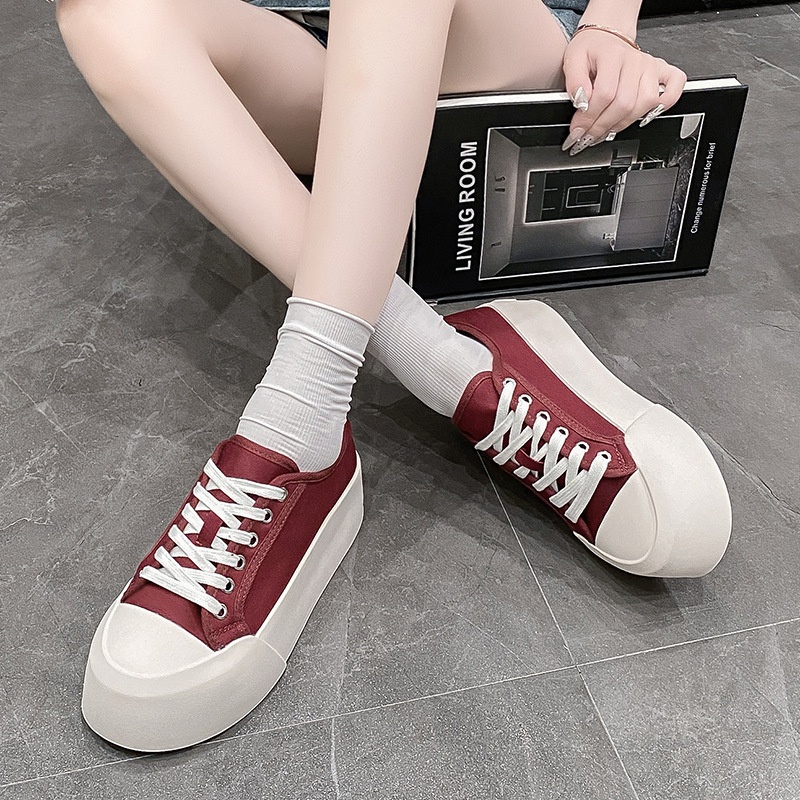 Neue Canvas-Schuhe für Studentinnen – Frühjahr/Sommer 2025: Trendiger europäischer und amerikanischer Stil, lässig, vielseitig, mit dicker Sohle_voghion.com