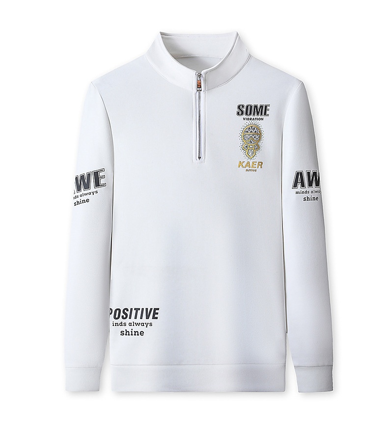 001 Abito casual da uomo di mezza età, a maniche lunghe, primavera e autunno, con mezza cerniera, colletto alla coreana, alla moda, sportivo_voghion.com