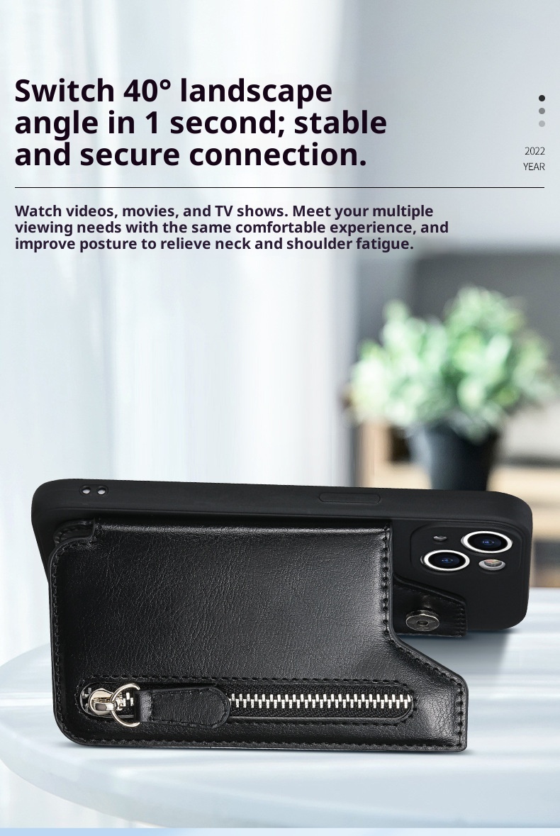 TechGlobe Back Sticker Multi-Functional Creative Insert Stand Holder Card Zipper Phone Case DIY Free Matching_voghion.com