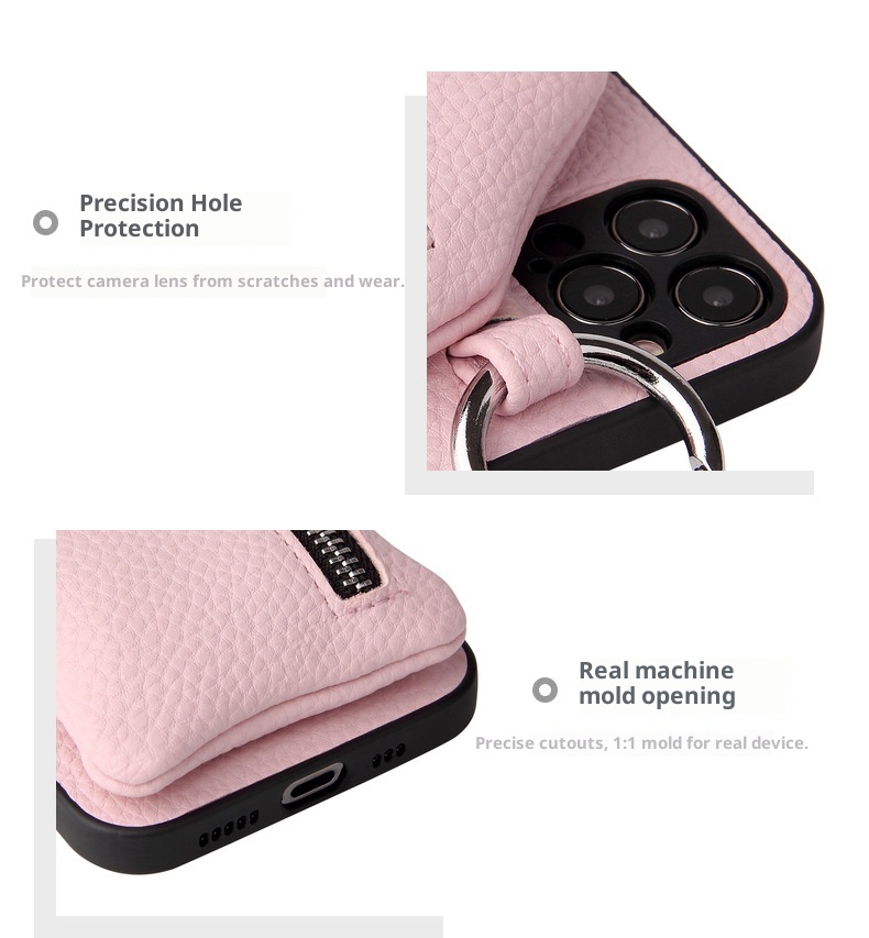 TechGlobe Suitable For IPhone 11 12 Pro Max Coin Purse Mini Phone Leather XS Protective Case With Lanyard_voghion.com
