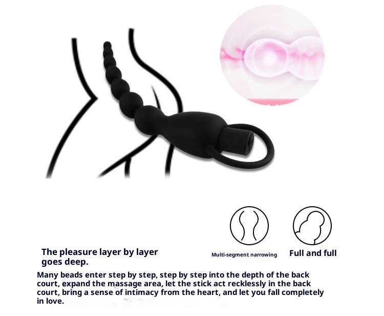 LuvBox LoveRing Anello dell'amore Camera posteriore Tirare Bead Plug anale Ricarica Vibrazione Frequenza Regolazione Giocattoli sessuali Uomini e donne Piccolo_voghion.com