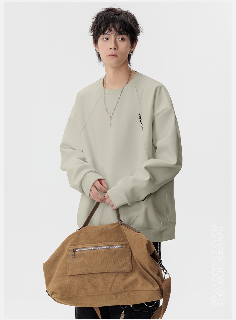 boy ACU Men's Clothing|Heavyweight American Style Crew Neck Autumn Winter Sweatshirt For Men, Structured Patchwork Pullover_voghion.com