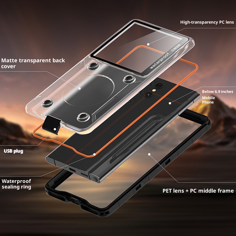 TechGlobe Suitable For Huawei Xiaomi Samsung Phone Waterproof Case Touchscreen Swimming Sealed Diving 15 Underwater_voghion.com