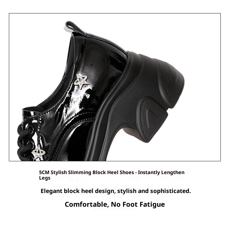 Em estoque Jingyi, modelo autêntico da nova coleção primavera 2025, mocassins de salto alto com sola grossa, cano único, em couro, para mulheres._voghion.com