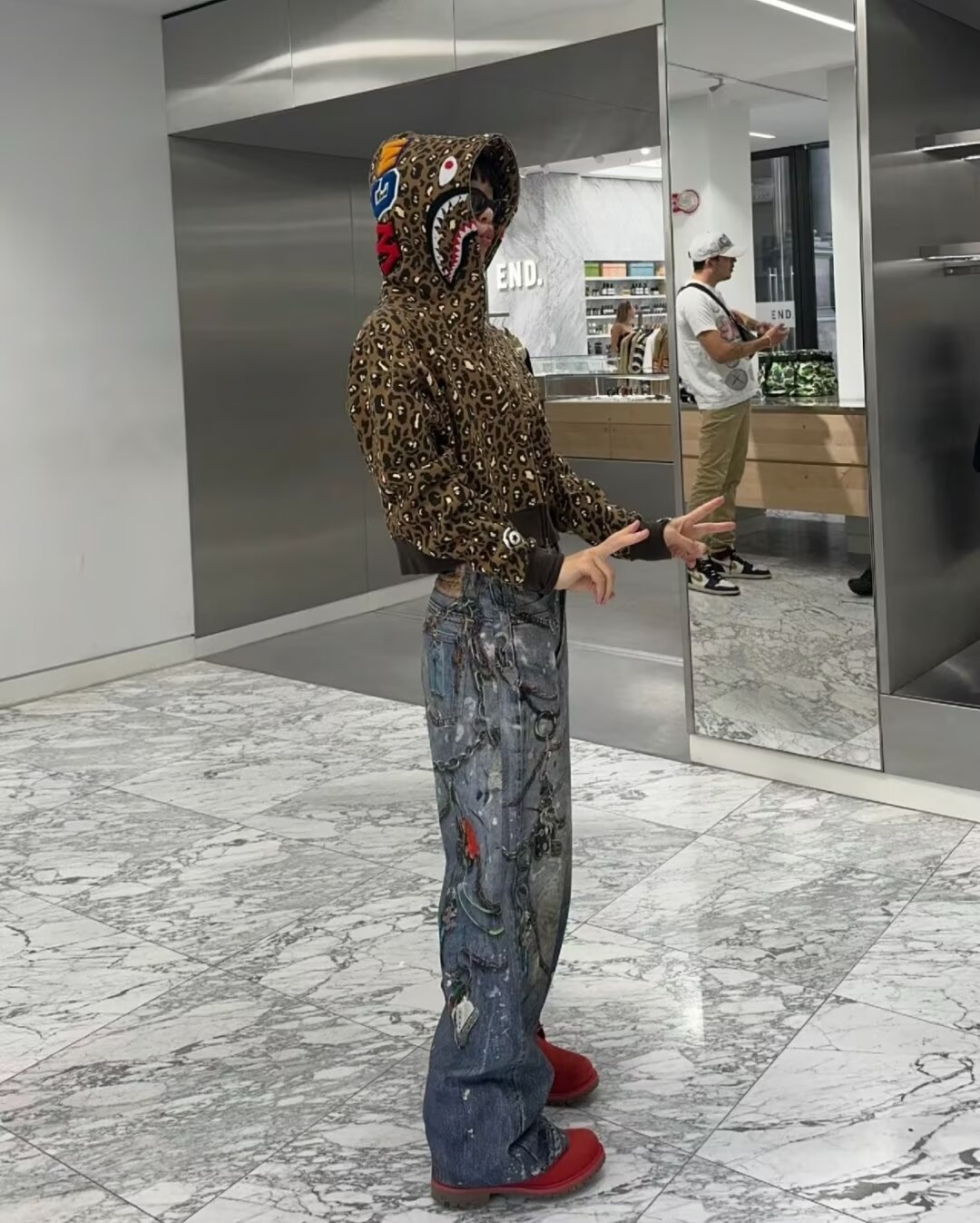 boy Style Wahed Vintage Printed Jean For Men Spring Autumn Straight Looe European And American High Street Vibe Long_voghion.com