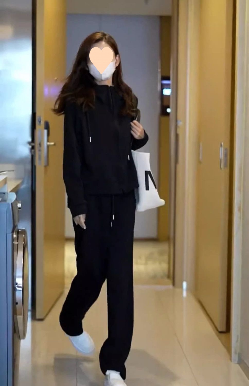 001 Felpa casual da corsa di alta qualità, elegante, alla moda, dimagrante, autunnale, da donna, in due pezzi_voghion.com