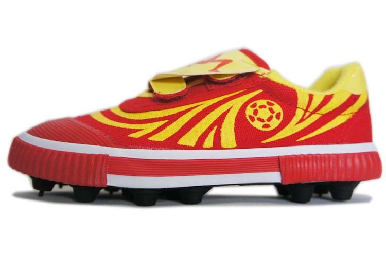 ShoeGlobe Qingdao Double Star Canvas Fußballschuhe für Kinder mit Kunstrasen und magischer Schnalle (neues Modell)_voghion.com