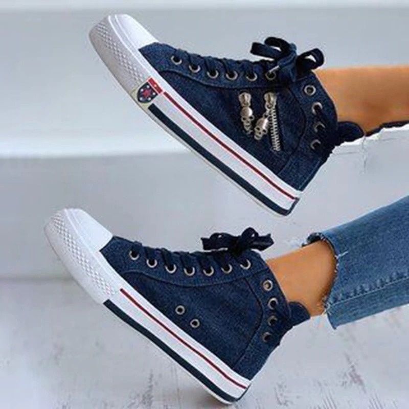 Foreign Trade Plus Size Damen-Sneaker aus Denim, Canvas und Canvas in Übergrößen für Frühling und Herbst – lässige, flache Sneaker aus Stoff für Studentinnen_voghion.com