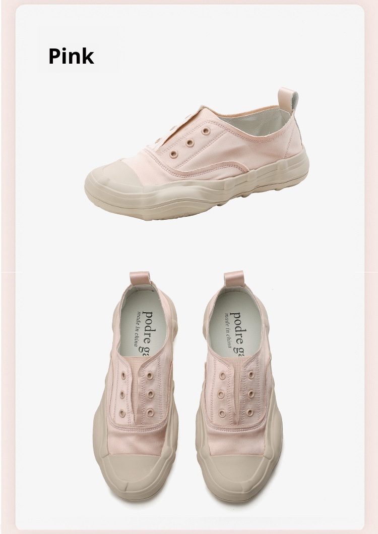 Versione in pelle di pecora ~ Scarpe bianche spagnole dissolte in tela casual con suola spessa in raso Niche 2024 per donna, primavera e autunno_voghion.com