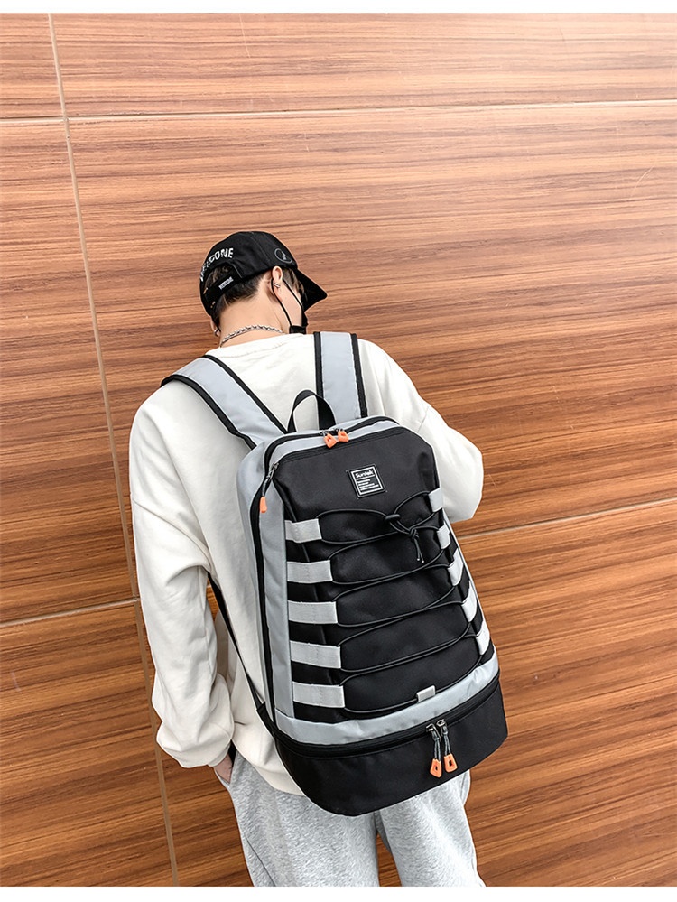 ActiveGo 24 Zaino per studenti autunno inverno da uomo, doppio spallaccio, grande capacità, stile college, borsa da viaggio per esterni, transfrontaliero_voghion.com