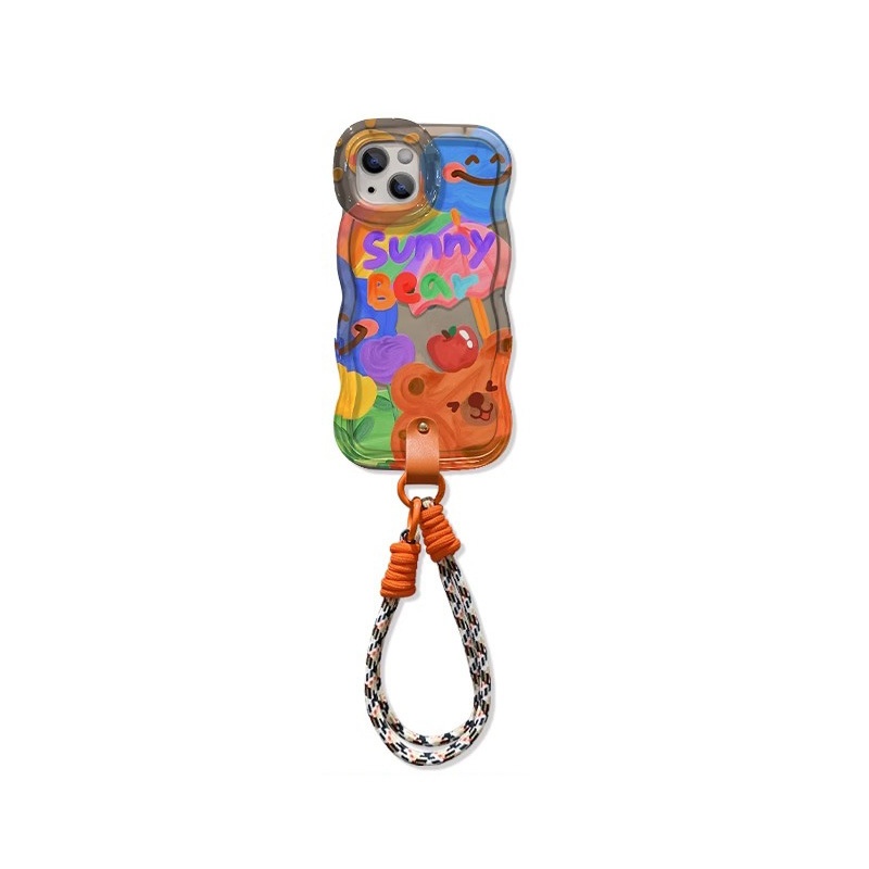 TechGlobe Graffiti Bären-Umhängegurt, kompatibel mit 14"-Handyhüllen von Oppo, Huawei, Vivo und Xiaomi, 15"-Handyhülle mit Dual-Standfunktion und 17"-Pro-Handyhülle._voghion.com