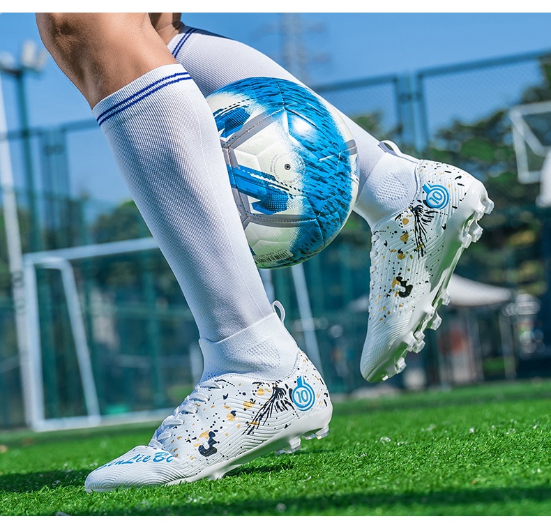 Chaussures de football montantes ShoeGlobe Wow personnalisées, style transfrontalier, en gros, à pointes longues Broken AG pour adultes, enfants et étudiants, style professionnel_voghion.com