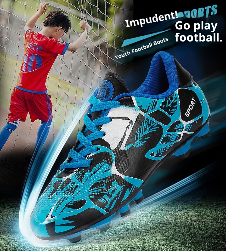 ShoeGlobe Cross-border Adult voor heren en dames, kunstgras antislip noppen trainingsschoenen, basisschoolleerlingen lang_voghion.com