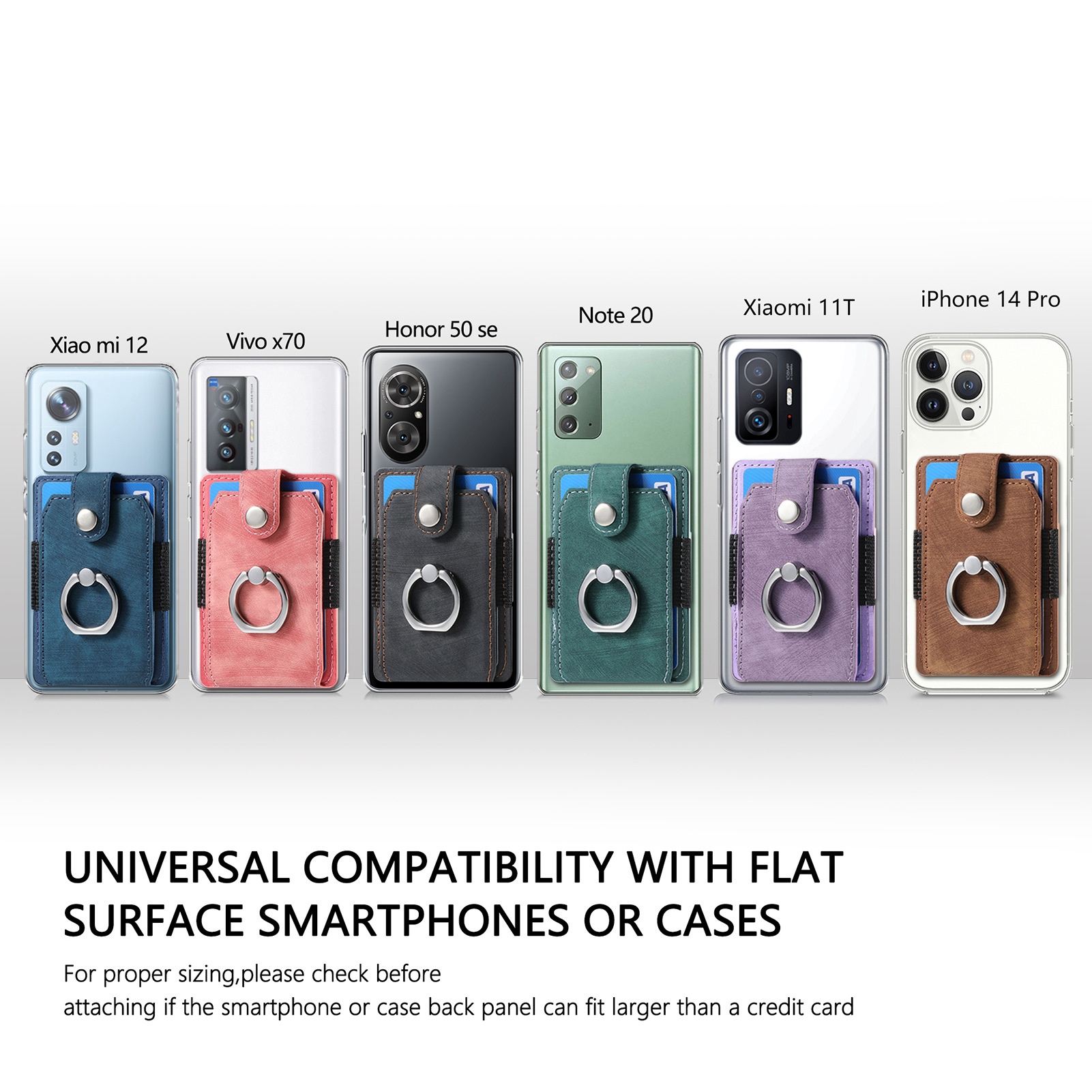 TechGlobe Compatible With Samsung Phone Multi-Model Universal Sleeve Back Sticker 3M Adhesive Card Insert Holder Gift Pack_voghion.com