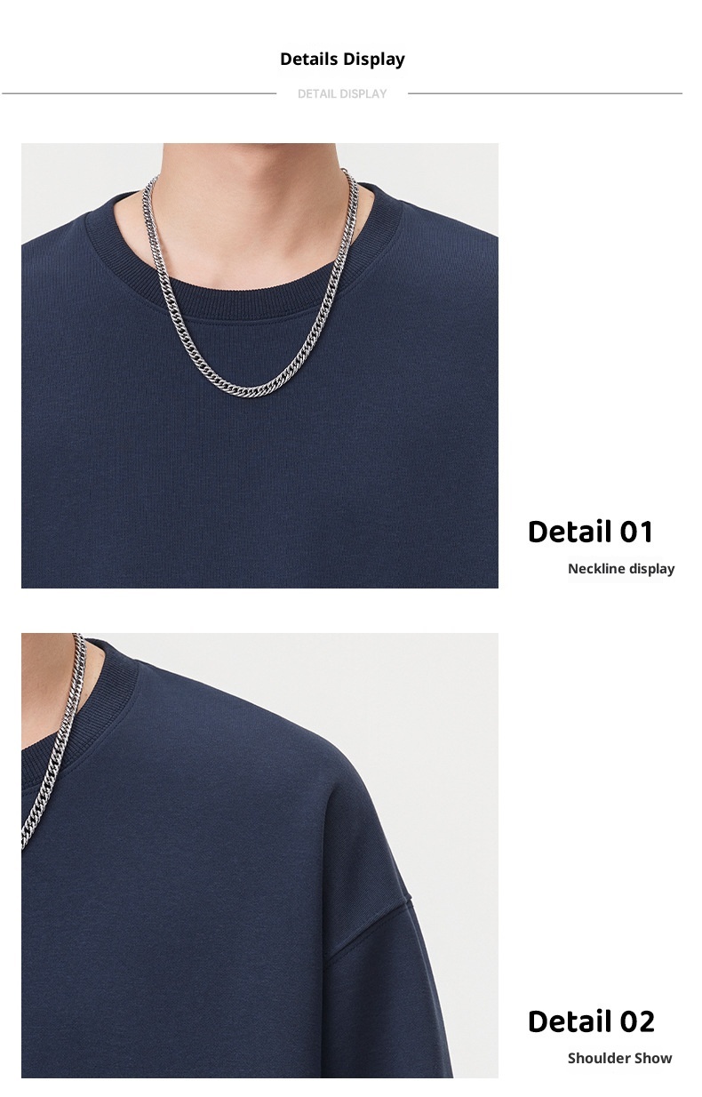 Erkek Sonbahar Uzun Kollu Sweatshirt Erkek Ağır Sıklet Trend Marka Baskılı Mürettebat Yaka Kazak Tişört Unisex Amerikan Tarzı_voghion.com