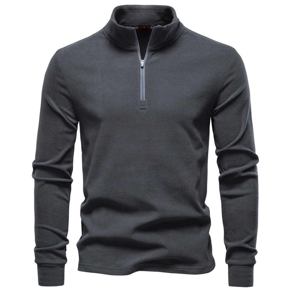 Jungen Warm Base Layer Sweatshirt mit Reißverschluss, Stehkragen, Langarm, Neu 2025, Herren Europäische Größe, Herbst/Winter Derong_voghion.com