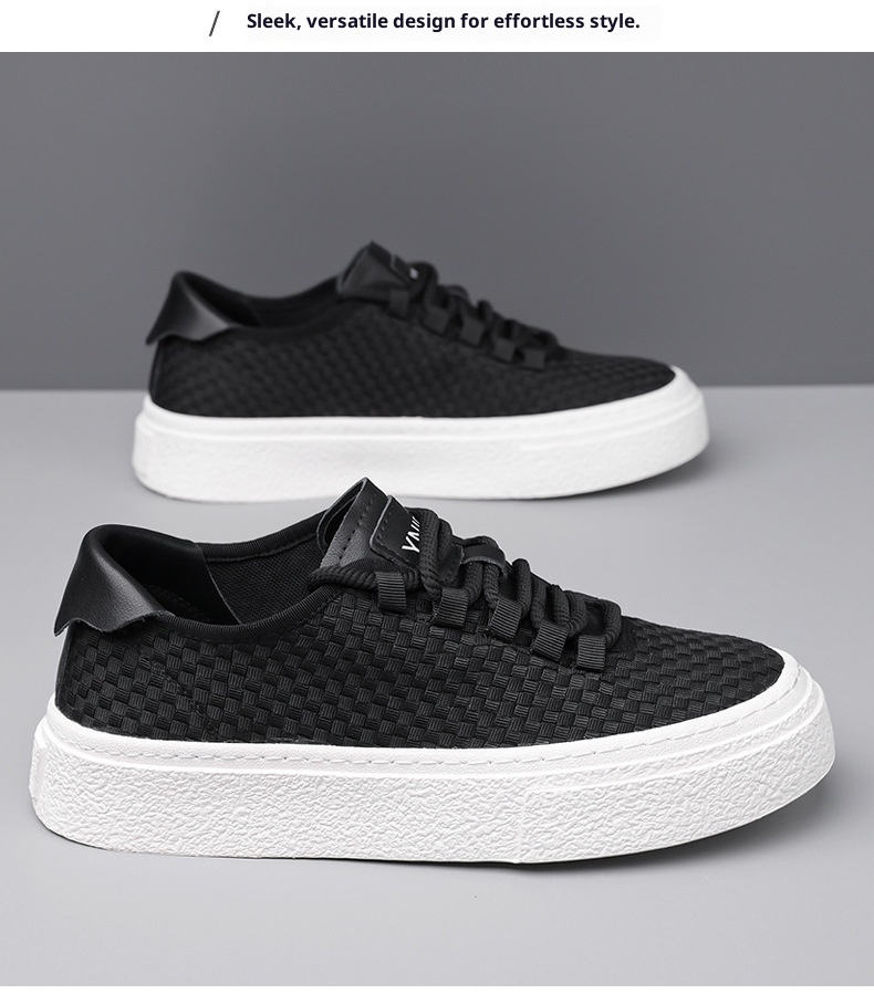 Zees Zees Ou Ruofeng New Breathable Woven Sneakers Versatile Casual Canvas Fashion Mesh Trendy Thick Sole Height Increasing Men's_voghion.com